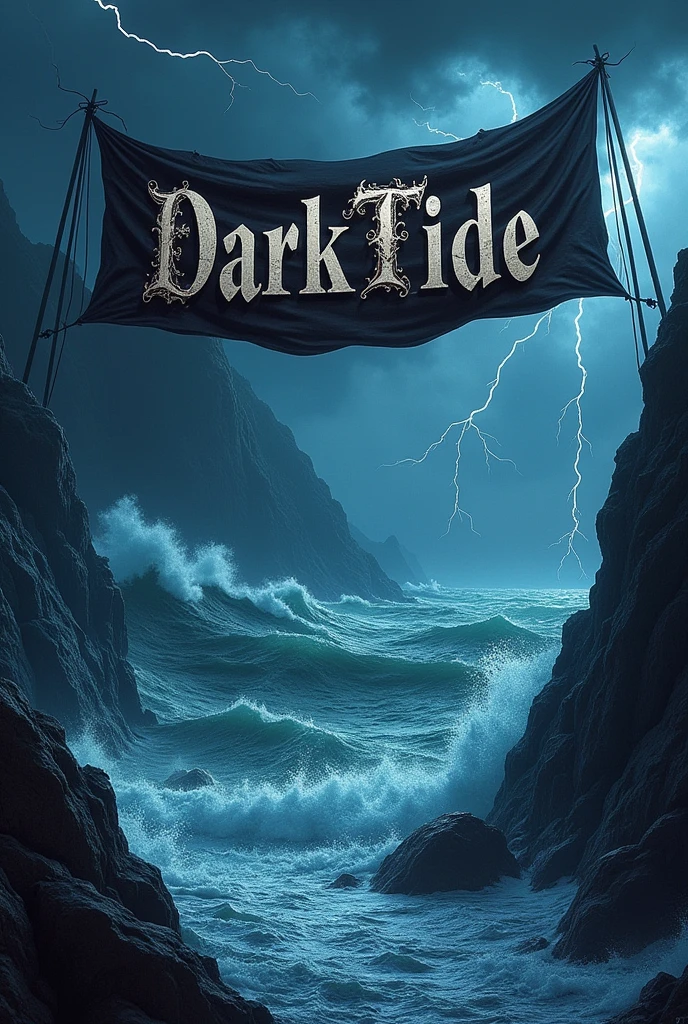 banner with the writing "DarkTide"