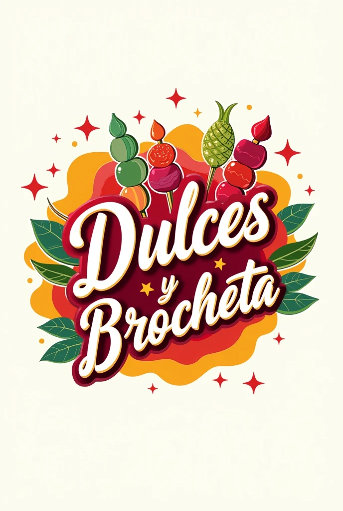 Logo for Dulces y Brocheta, a fast food business named Dulces Momentos