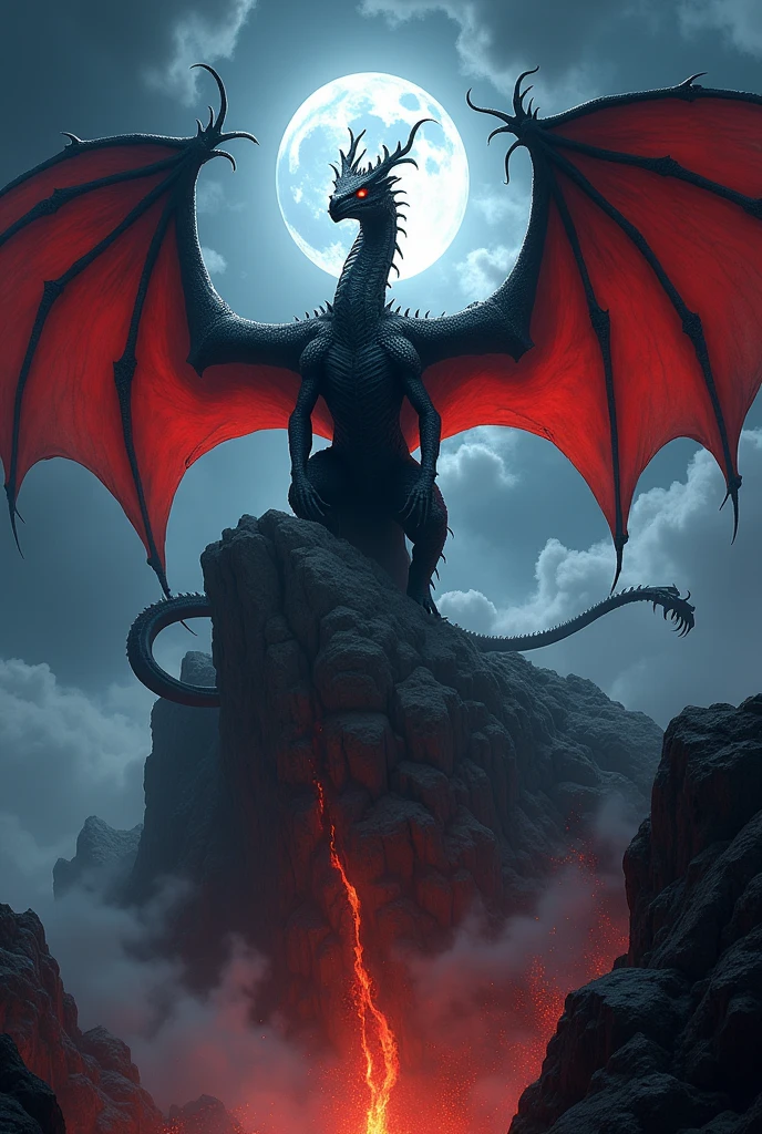 Black red dragon 
