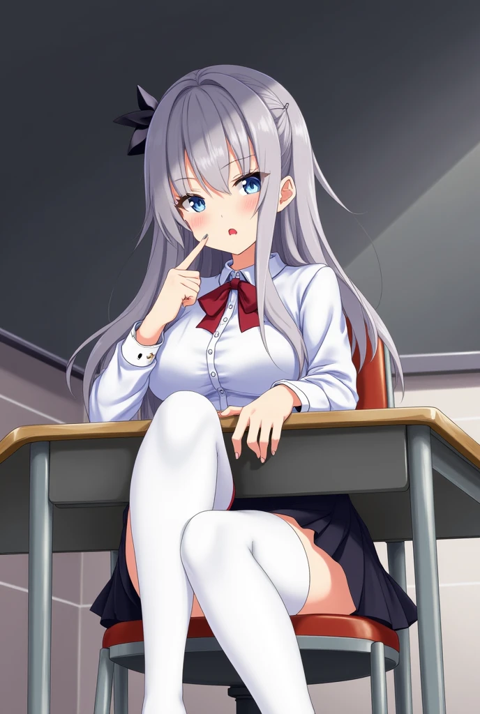 masterpiece, highest quality, highest resolution, clear_image, detailed details, White hair, long hair, cat ears, 1 girl, red eyes, nude, cute, full body, no water marks, laboratory, no extra limps, no extra body, NSFW, small breast, no panties