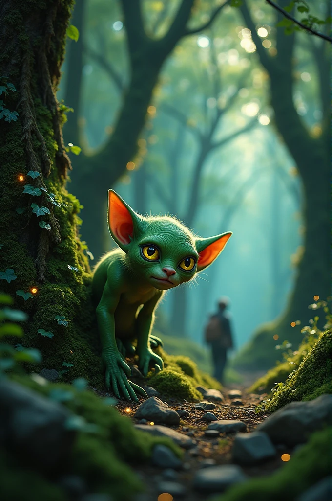 Goblin watching a person