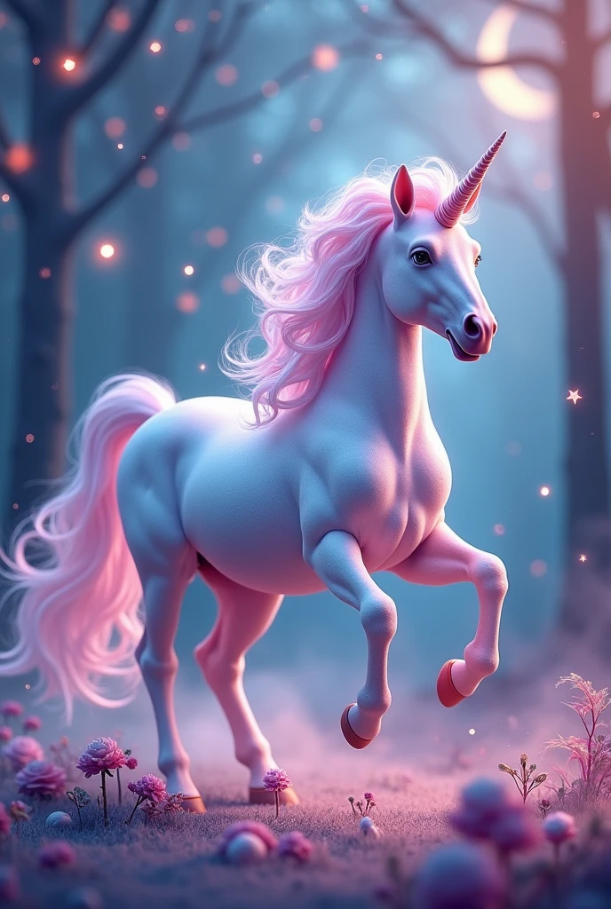 3D drawing of a unicorn
