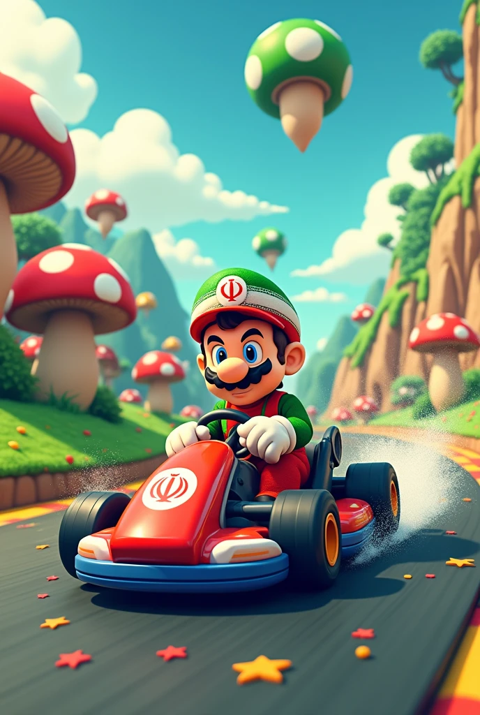 The President of Iran in Mario Kart