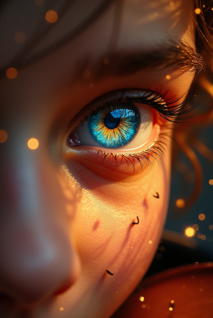 Musical notes reflected in some eyes