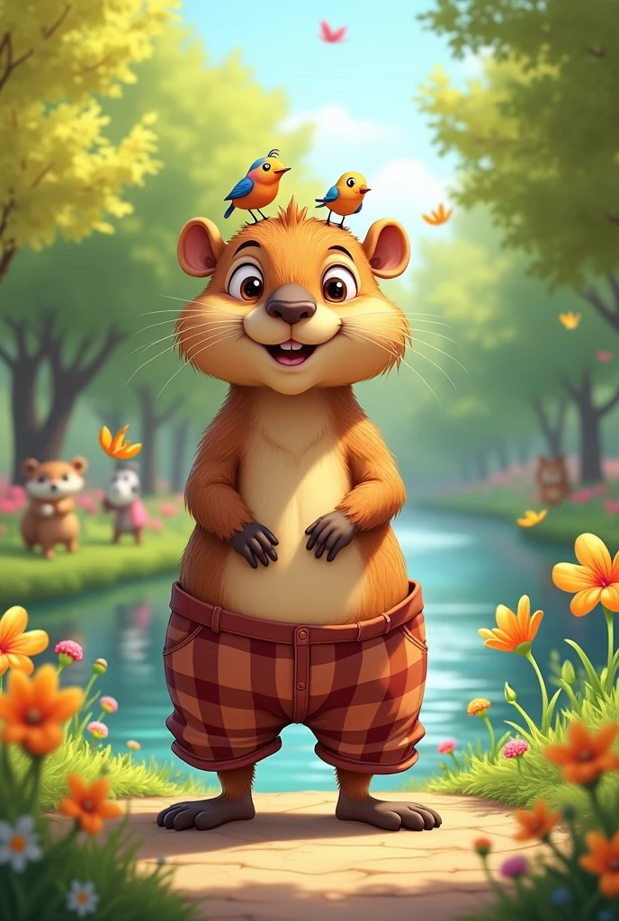 capybara man in pants