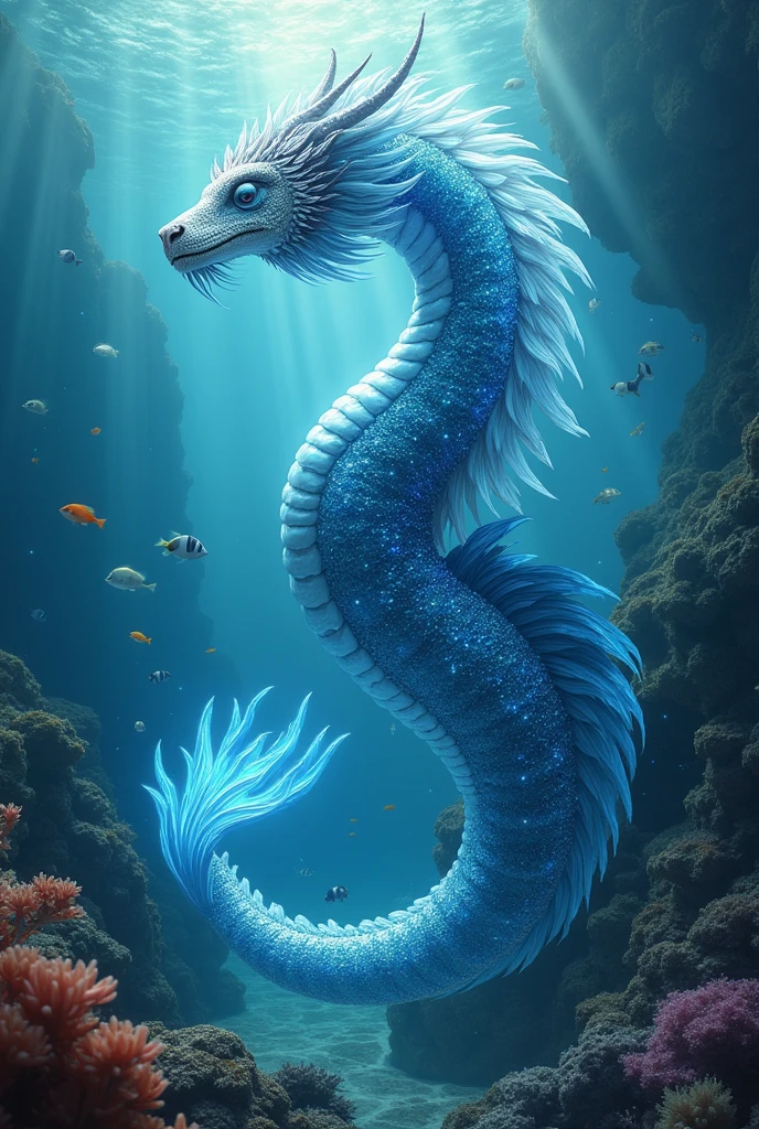 A creature made of magical energy, that dominates water and has the form of some mythological animal