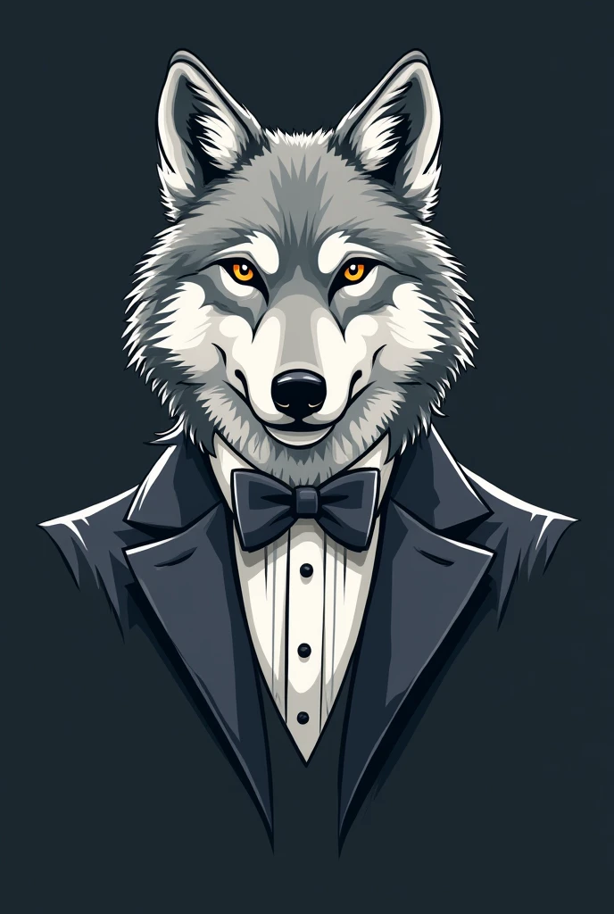 Logo of a wolf dressed aesthetically 