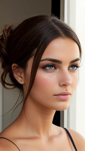 A French model woman focusing on the face.