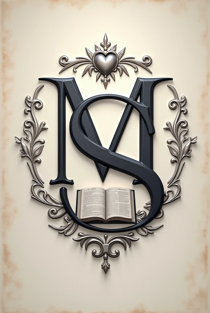 I need you to help me create a logo for a family home.
I want this logo to represent , through small symbols the family union, love, learning, fraternity. I would like the initials to be "My S" I would like it in iron colors