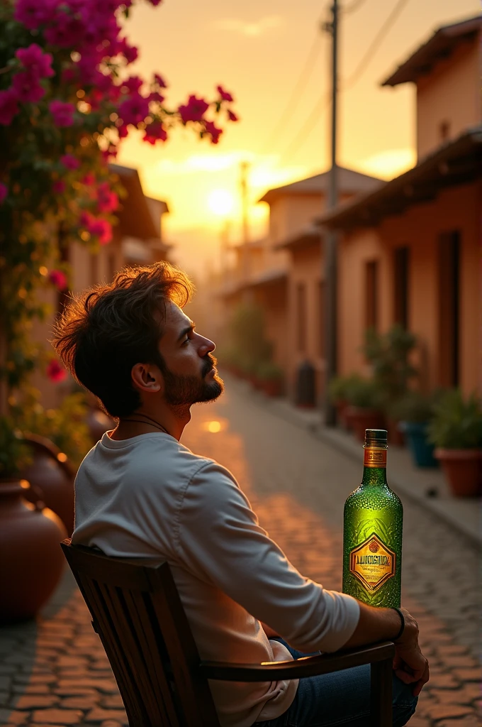 Man dreaming of a bottle of Antioqueño aguardiente
