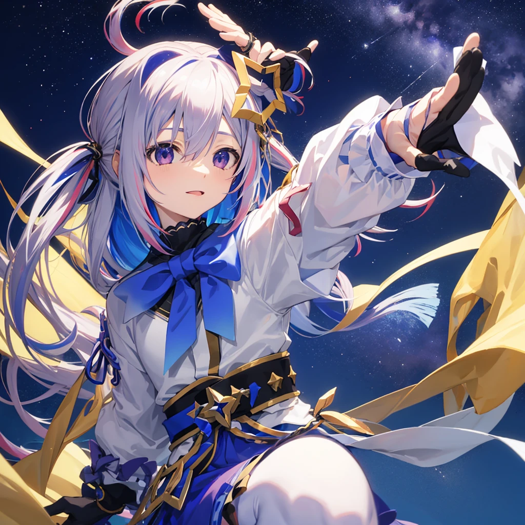 Amane Kanata,Ho****ve,Cool pose,Night Sky