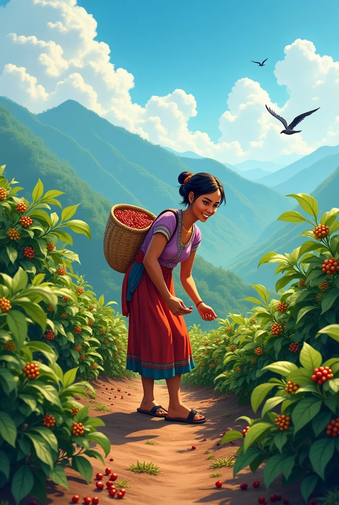 Rural woman full body, collecting coffee
Animated image. bottomless