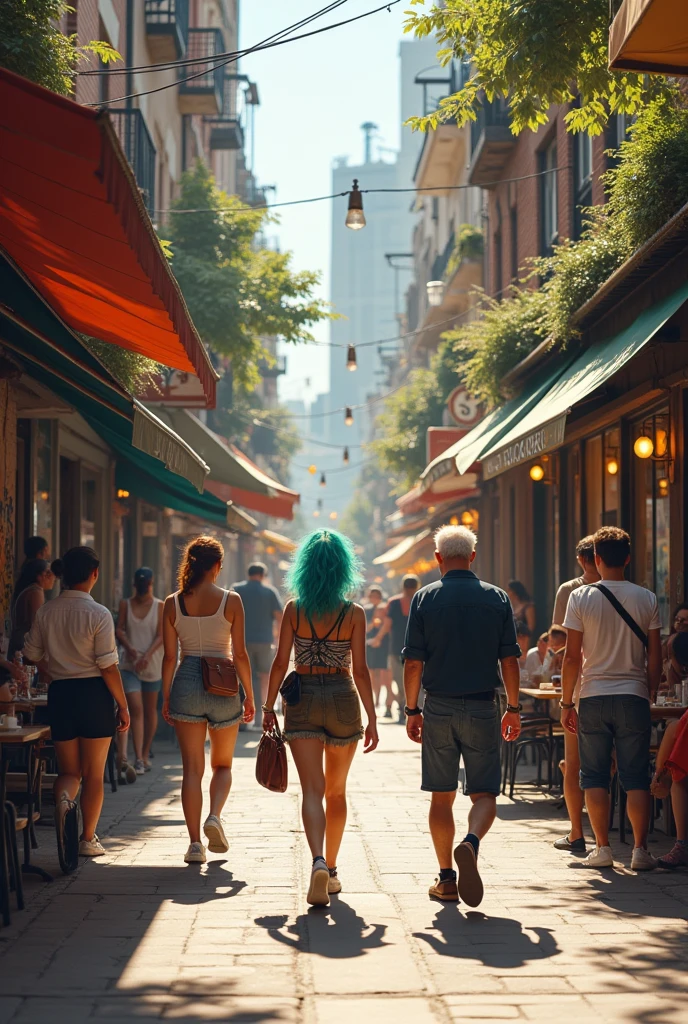 people wandering