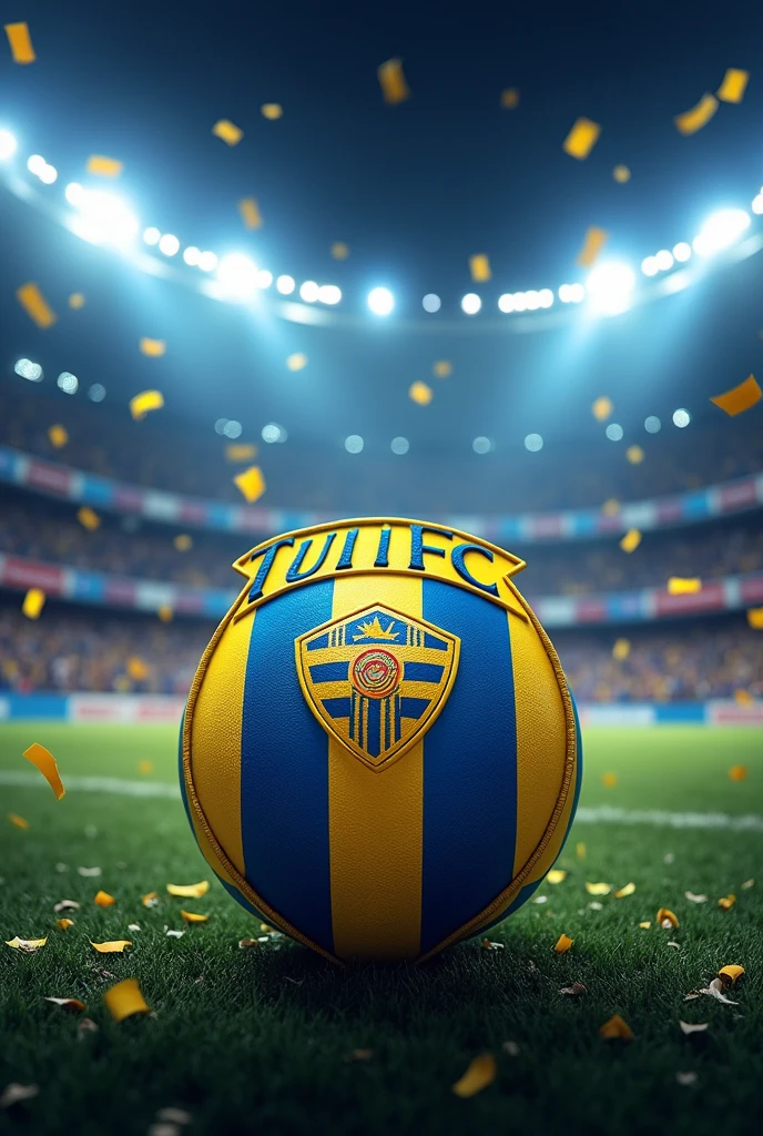 The Boca Juniors shield and say Tuti FC at the top