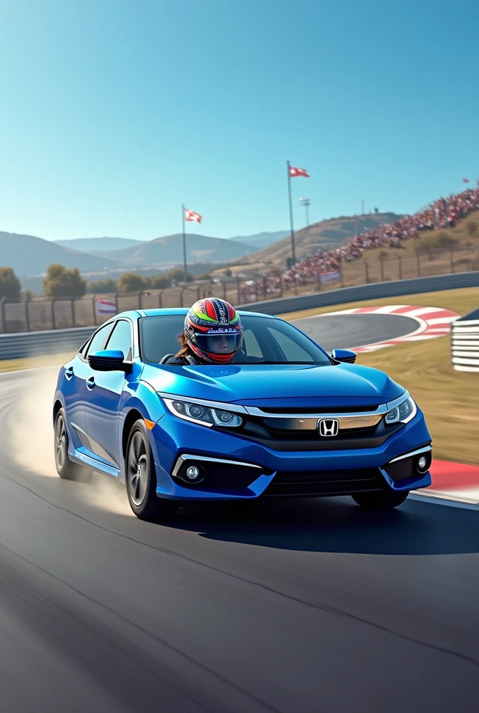 Gêner mois un honda civic sur un circuit encore plus réaliste encore plus