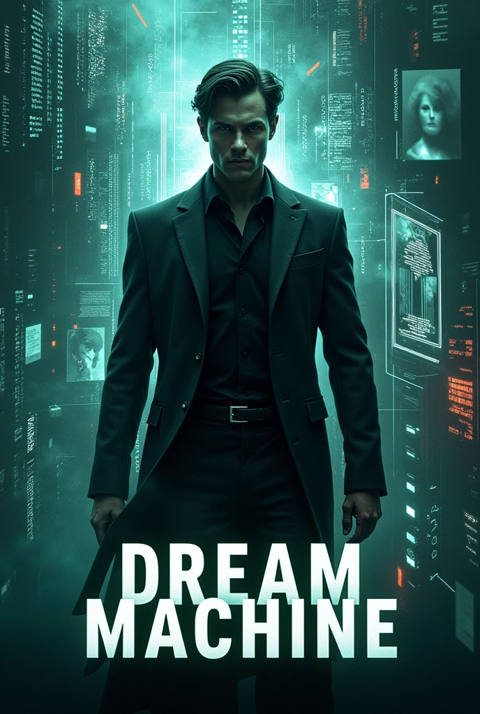 movie poster design, A thief who steals corporate secrets through the use of dream-sharing technology is given the inverse task of planting an idea into the mind of a C.E.O., but his tragic past may doom the project and his team to disaster, "Dream Machine"
