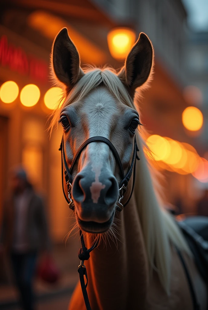 Gêner mois les parties intime d'un cheval 