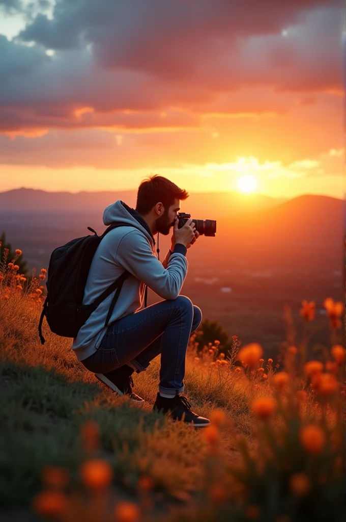 A person taking a photograph