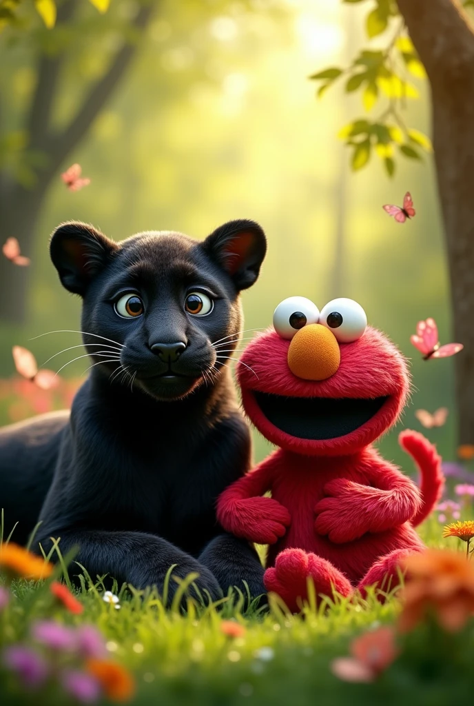 Panther with Elmo