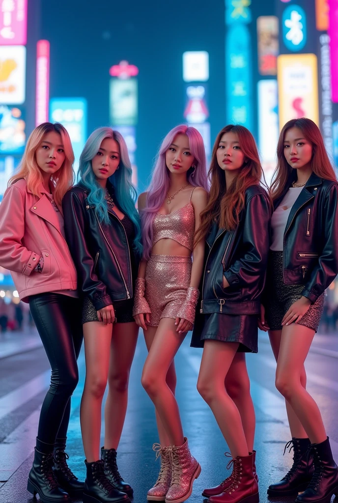 Make a group of Korean kpop idols