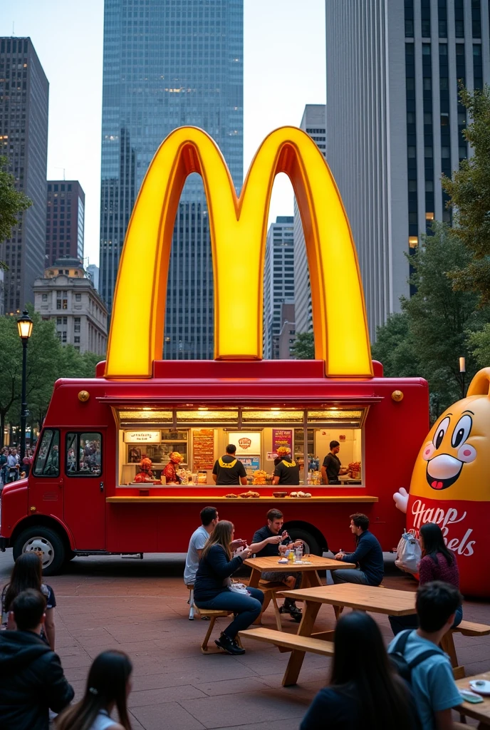 Create a large McDonald's truck for me