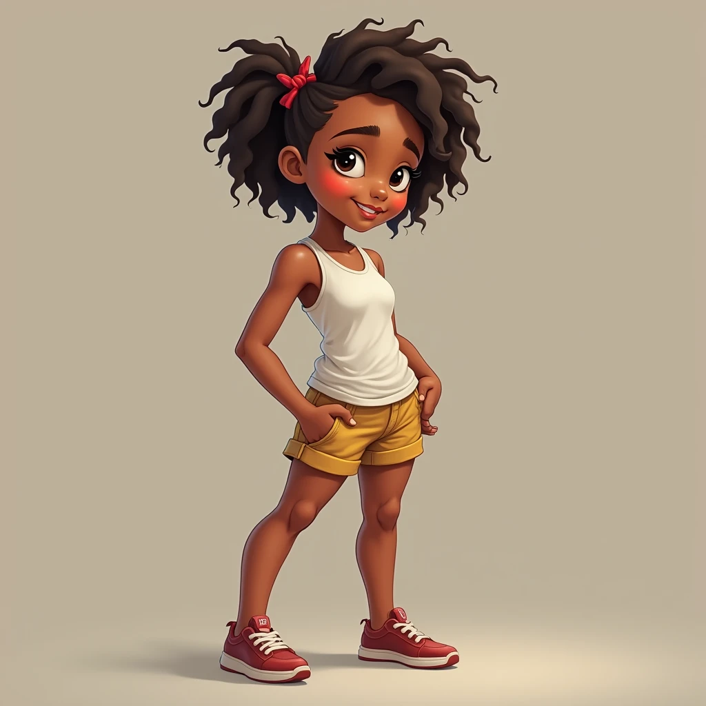 Small teen with short shorts on