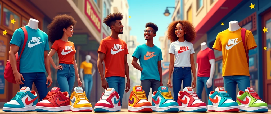 1024 by 432. Image with banner featuring deals and items like brand name sneakers and t-shirts