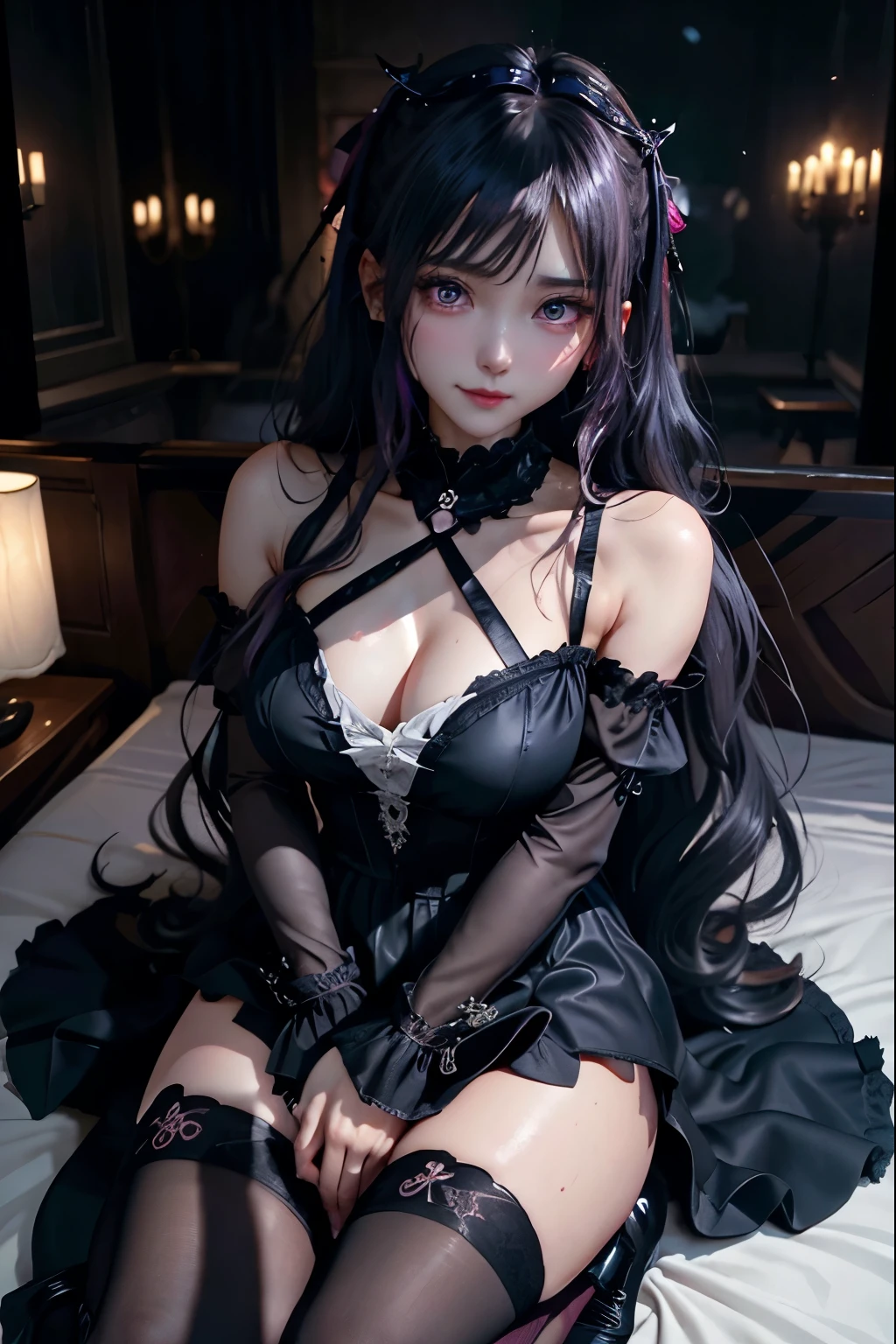 ハードなDark Gothicメイク、Black dark eyeshadow、sad、Good skin radiance、Dark Gothicメイク、Dark smile、palace、The beauty of fragrance、24-years-old、Expressions of intense sexual pleasure、Embarrassed look、Dark Gothic、Highest quality、Expression of sexual pleasure without pain、Drunk face、Purple maid outfit、mysterious、noble、Loving smile、Twin tail hair、Right eye is blue、Left eye is red、Super tempting pose、Platform heel shoes、Heavy makeup、Gothic Clothing、Silver Hair、Long Hair Straight Hair、Cute Gothic Dresses、Beautiful Face、Elegant face、Attractive face、Stained glassの背景、Chest glistening with sweat、The room is dark、goth long dress、Bell Sleeves、Wizard Sleeve、Decadent look、Sexually excited expression、Wet shiny thigh water、Thighs that are wet and shiny with oil、Background of a room full of roses、Sad look、Rose Maiden、The embroidery is pink、The dress has pink embroidery.、Thigh-high socks、Knee-high socks、Gentle expression、Dark black eyeshadow、Stained glassとバラの背景、Thighs are a little thin、Female Duo、Female couple、dark church background、Stained glass、Black metal world、Dark Castle、Dark Room、Slender body、gothic long dress、Victorian dress、Small breasts、The bed is covered with roses、Her thighs are shining with sweat、My body is wet and shiny、There is a lot of glitter on the thighs、I am sweating、My thighs are sticky with sweat.、My thighs are glistening with sweat、My whole body is sweaty and shiny、I sweated a lot.、My thighs are sweaty、My wet thighs are glistening with sweat.、There is a lot of sweat shining all over my body、Slender body、I rest my head on the pillow、Sleeping in bed、Beautiful legs、Outstretched legs、Lying in bed、Lying on your back in bed、On all fours、Knee Up、Kneel、Put your arms behind your back、Kneeling on the bed、Super beautiful straight hair、Straight hair to the ends、Straight Perm Hair、Show off your glamorous thighs、Sit on the bed、Ass on the bed、Sitting with legs wide apart、Thighs are a little glamorous、Playing the cello、Have a cello、