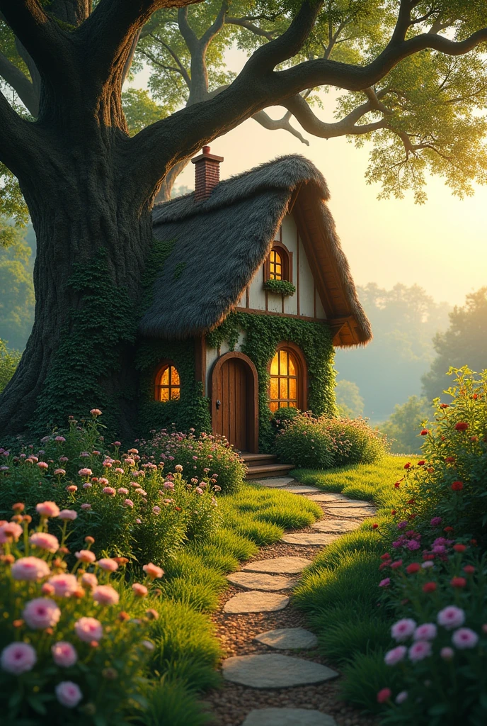 Fairyland cottage seen from afar
