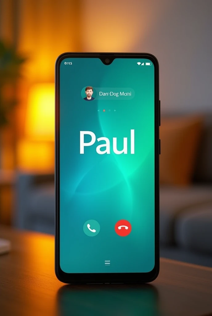 Take a screenshot of an incoming call from a contact named Paul on a redmi phone