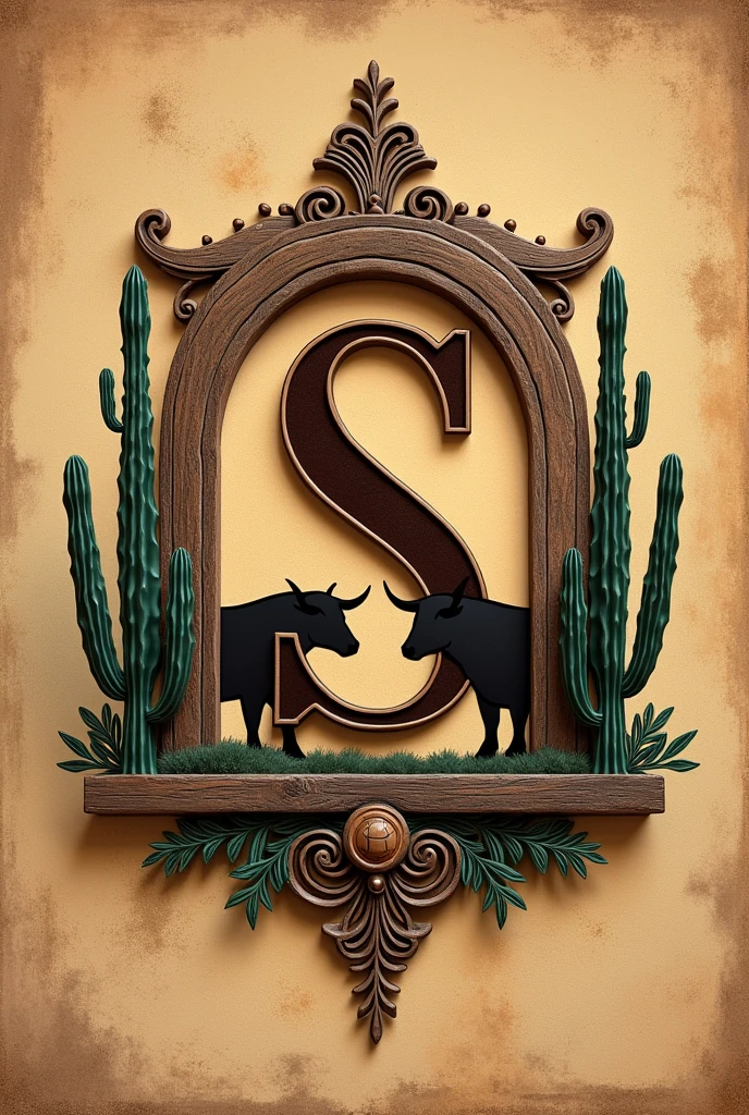 (hacienda logo), with the initials "S, L", silhouette of bulls, veterinary medicine