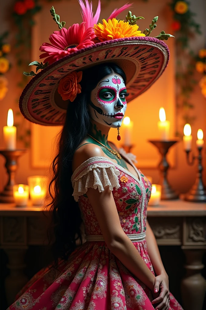 Realistic Catrina from the front