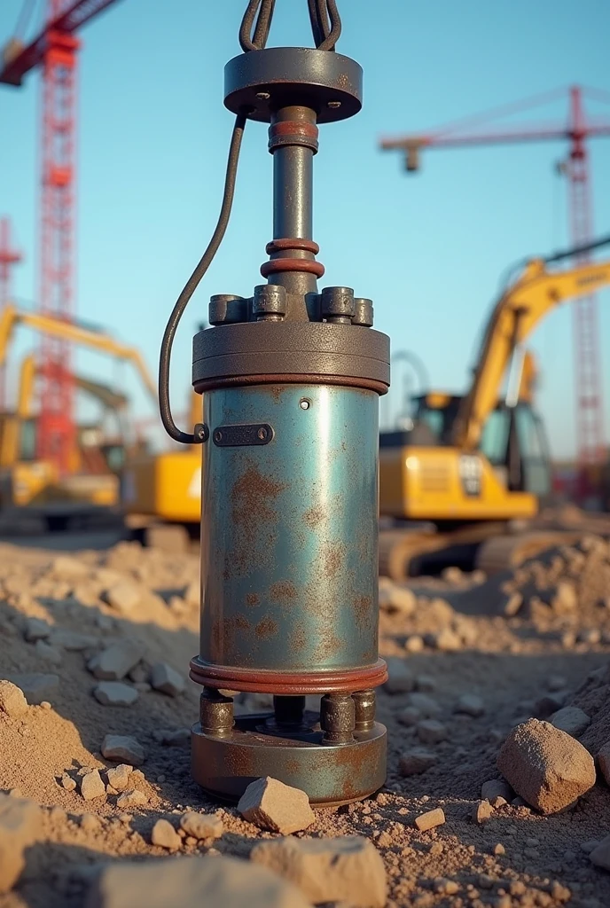 a hydraulic cylinder of an excavator