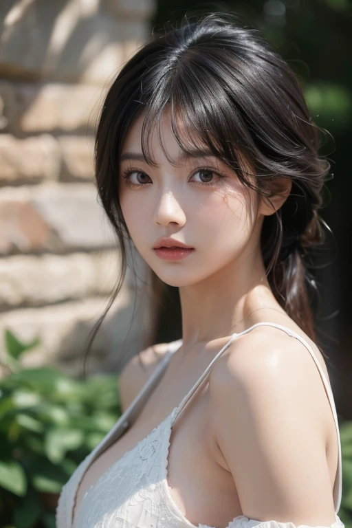 ((8k,High resolution, masterpiece, Highest quality, Textured skin, Ultra high definition)),One person, Japanese,Black Hair, Shortcuts, Large Breasts,Gaze