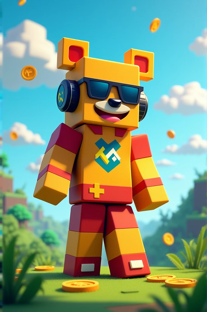Make me a Minecraft skin with the Yappy logo (Panama's online banking)