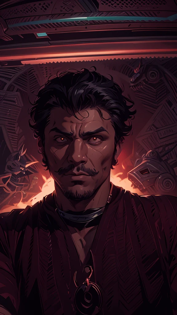Transform this character into a demon