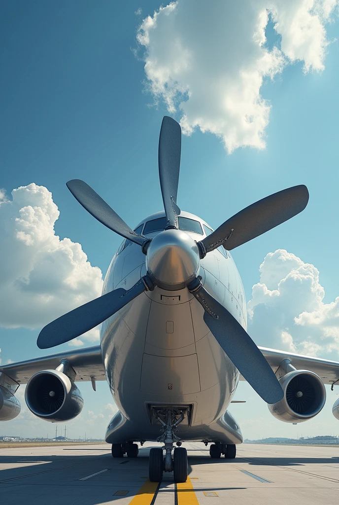 Two antonov an225 front propellers