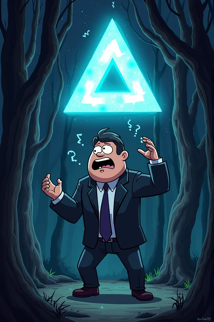 Tío Stanley pines siendo poseído por Bill Cipher 
