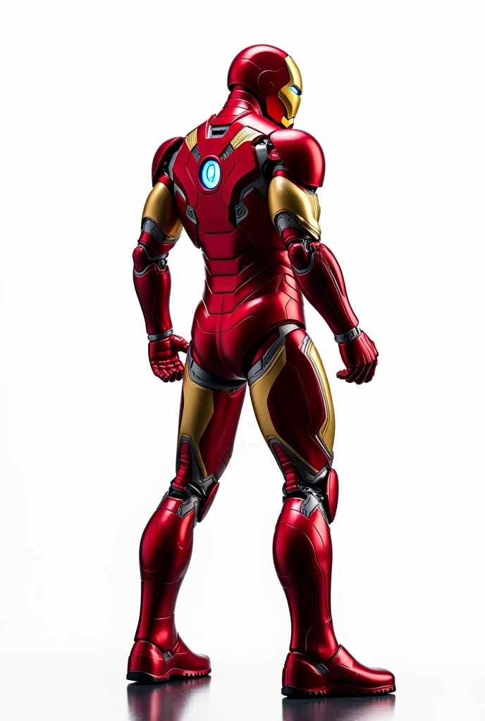 Iron man ,full body profile
white background 
