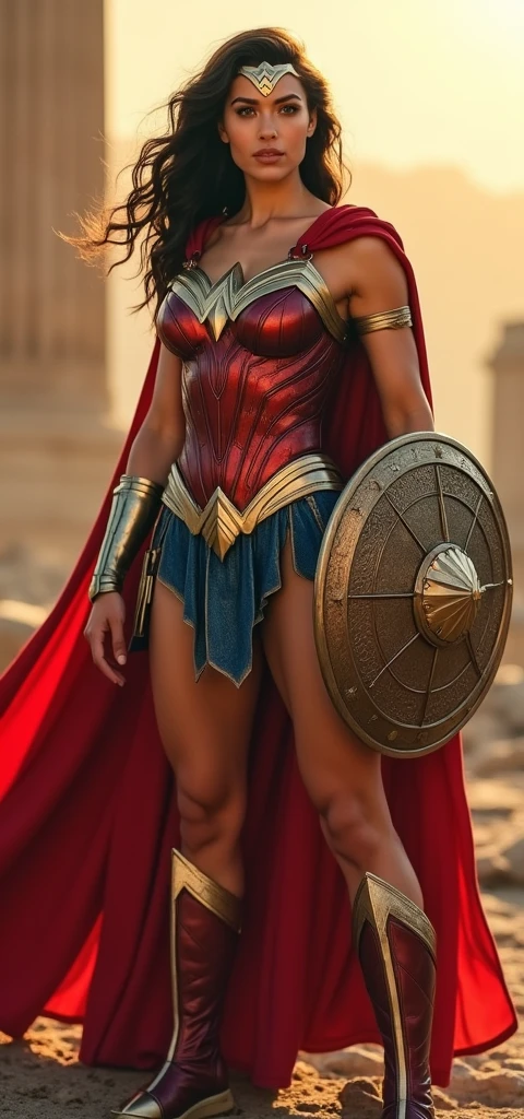 To place the face on Wonder Woman's body