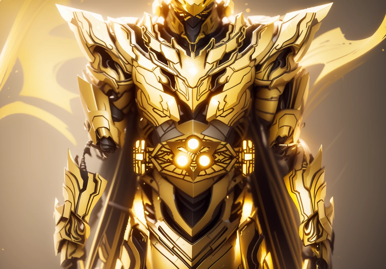 Keep the original image，No changes allowed.，Keep the original image，Can it be made brighter?，yellow是主色调，，一些yellow，yellow，yellow（Ensure its armor texture）