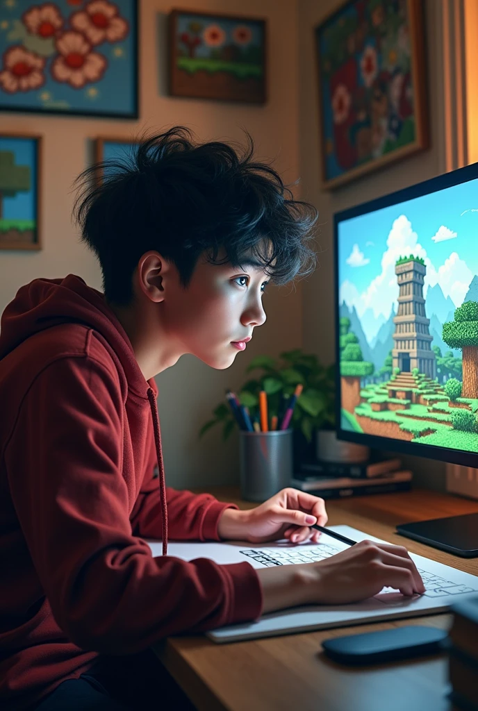create a profile for youtuber named Cripy
ss, focused on more realistic games
focused on the face
focused on minecraft drawing
closer


