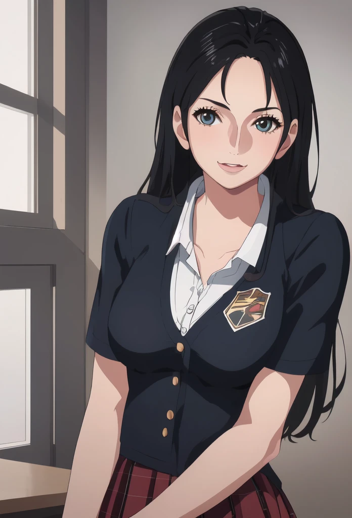 25 year old woman, milf, ((in the classroom)), ((School uniform)), raw photo, (photorealist: 1.37, realist), highly detailed unified 8K CG wallpapers, 1 girl, (((perfect body: 1.1)), (medium breasts: 1.2), looking at the viewer, (((straight from the front)))), (Looking at HQ:1.2, shiny skin), 8k hd, DSLR, Soft lighting, high quality, film grain, Fujifilm XT3, ((Whole body: 0.8)), (Professional lighting:1.4) ,