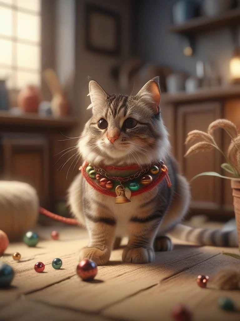 (Highest quality,4K,8k,High resolution,masterpiece:1.2),Very detailed,(Realistic,photoRealistic,photo-Realistic:1.37),High resolution,超High resolution,Studio Lighting,Ultra-fine painting,Sharp focus,Physically Based Rendering,The cat is chasing the mouse、Real、The cat is chasing the mouse、Dynamic、Very detailed説明,Professional,Vibrant colors,Bokeh、Has an enchanting cuteness。, Achieve 3D crunch effect and cinematic look. What makes them stand out、