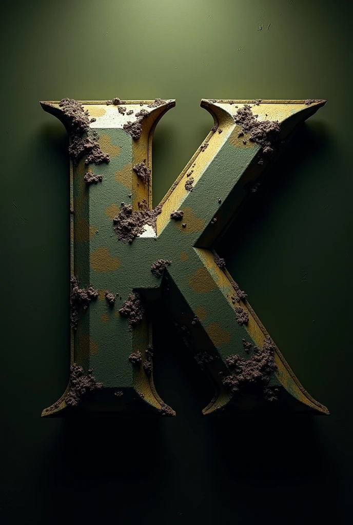 Logo with the letter K in a military style 