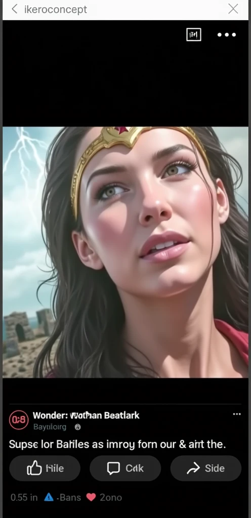 To place the face on Wonder Woman's body