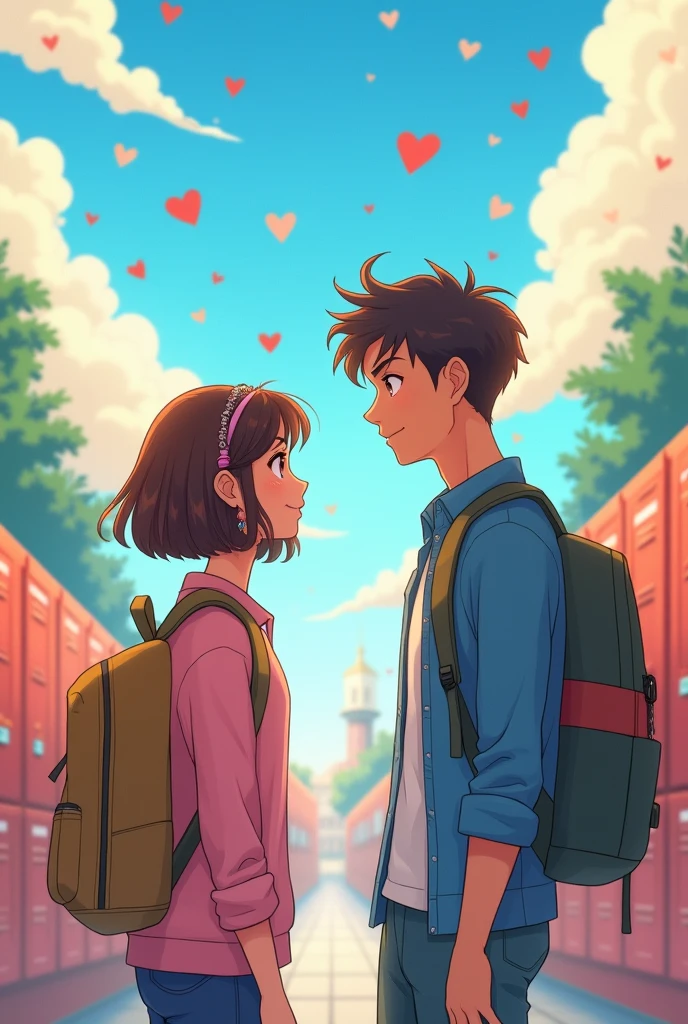 loveのものがたり、Boys and Girls、About high school students、初love、可likeくて背の低いボブヘアの、Braided Hair、handsome and tall、Confession、like、love、fluffy、Sparkling、youth、at school、めちゃくちゃ可likeい、heart
