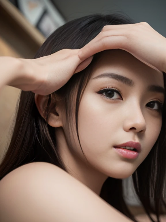 (RAW Photos:1.2)、Highest quality、Beautiful detailed girl、Tight Latex Suit、Latex bodysuit, Laughter、Highly detailed eyes and face、Beautiful and fine details、Large file size、High resolution、High resolution、8k wallpaper details、Highly detailed Ticker uniform 8K wallpaper、Light on the face、Cinema Lighting、18-year-old girl、Sexy pose、(Photorealism:1.4)、Awareness-raising、Surrealism、 From below、Super Detail、masterpiece