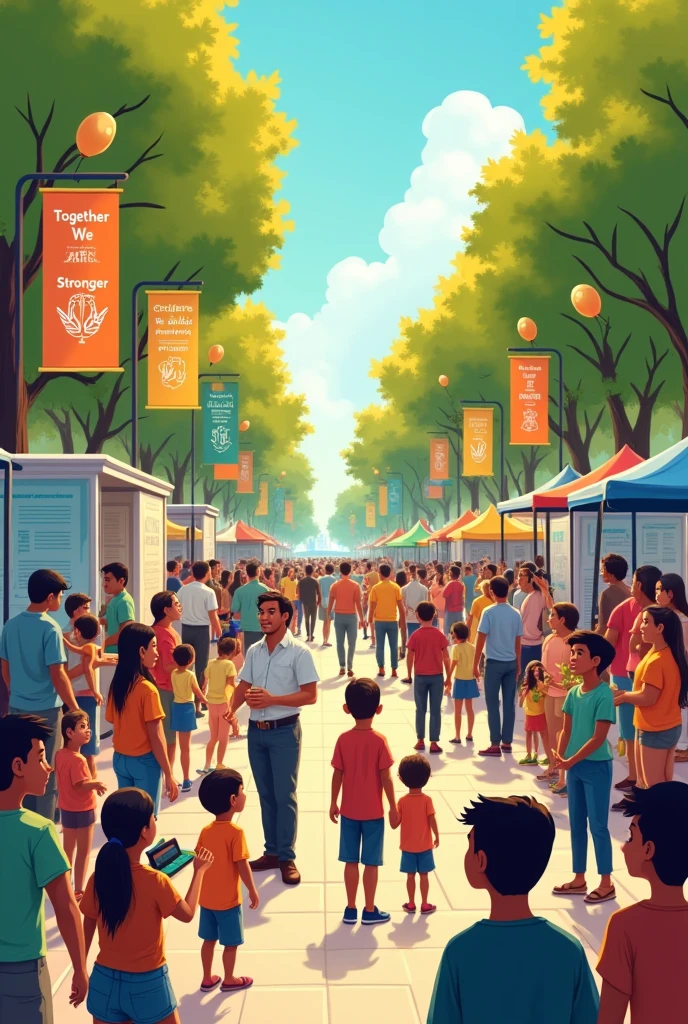 Images of citizen security, with messages to the population