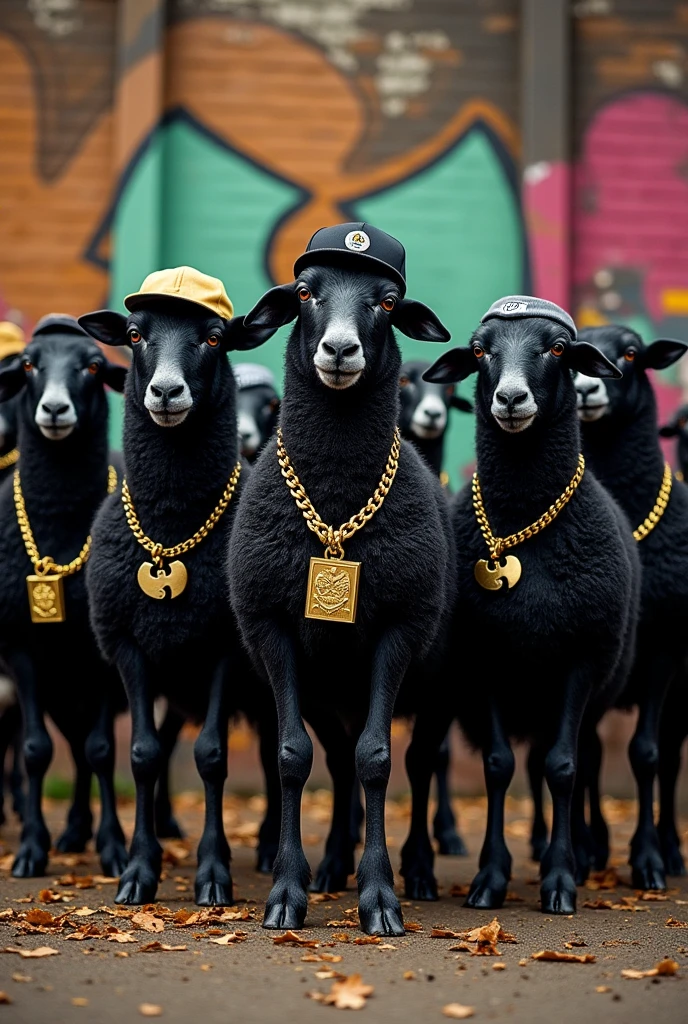 Group of 8 Animal Black Sheep .. Wu-Tang Clan style